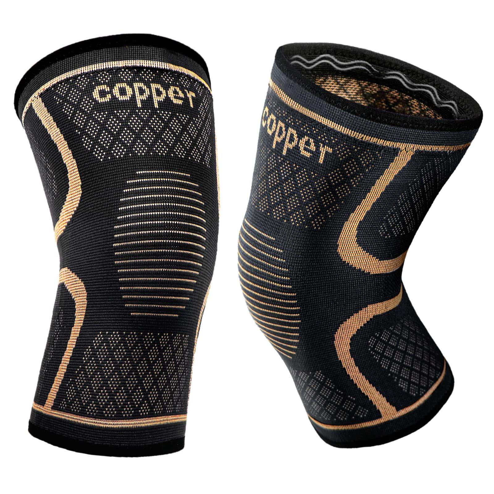 Sports Copper Nylon Knee Pad Silicone Double Corrugated Breathable Knitted