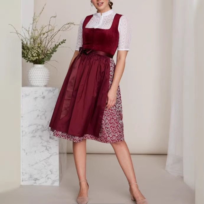 Women's Two-piece Dress Set Beer