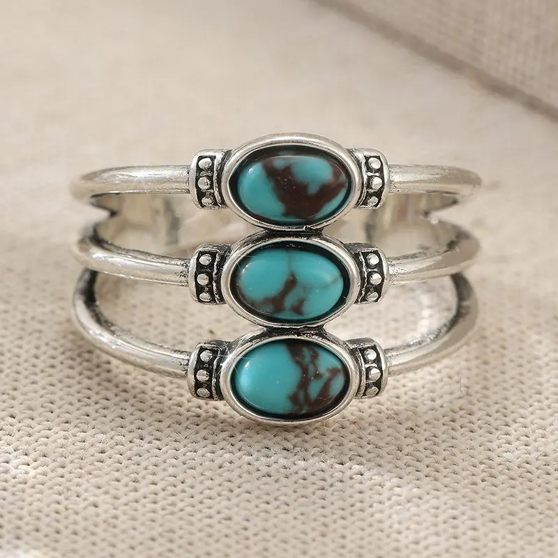 Retro Oval Silver Ring