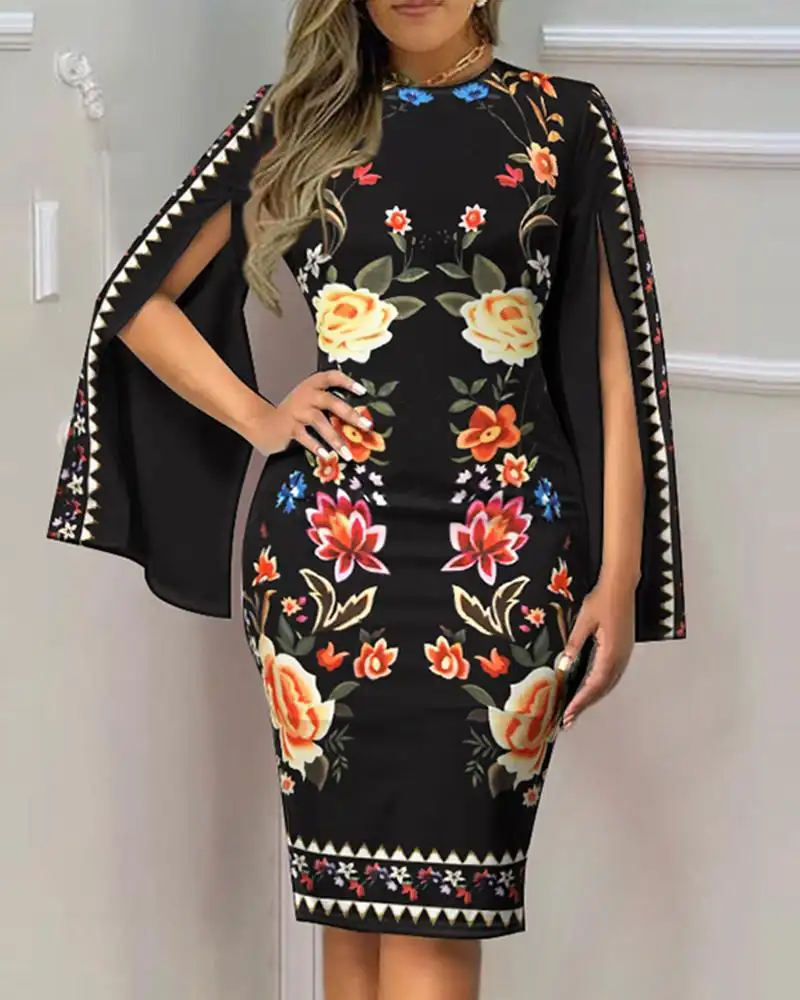 Women's Fashion Temperament Printed Dress