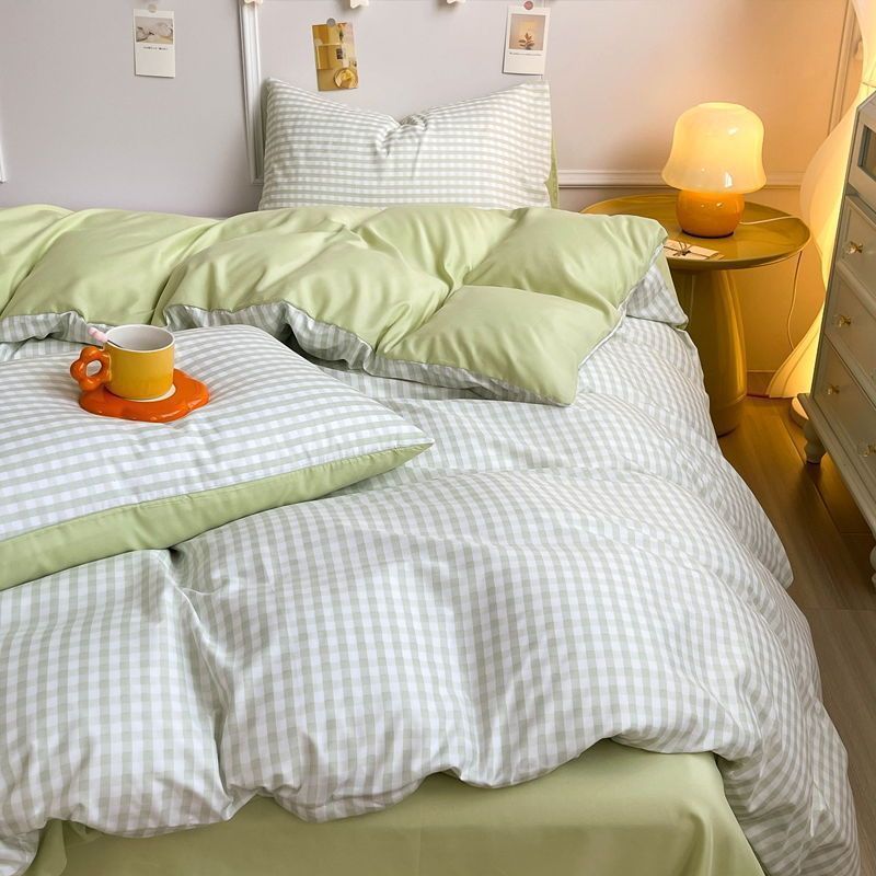Pastoral Style Fresh Bed Sheet And Duvet Cover Four-Piece Set Washable