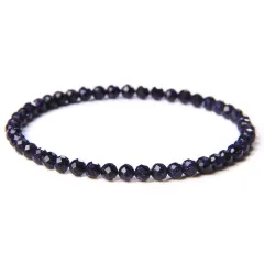Stone Cut Bead Bracelet For Women - Blue Sand - View 1