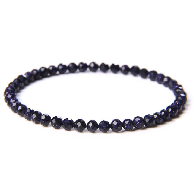 Stone Cut Bead Bracelet For Women Blue Sand - Shop at LoveMi