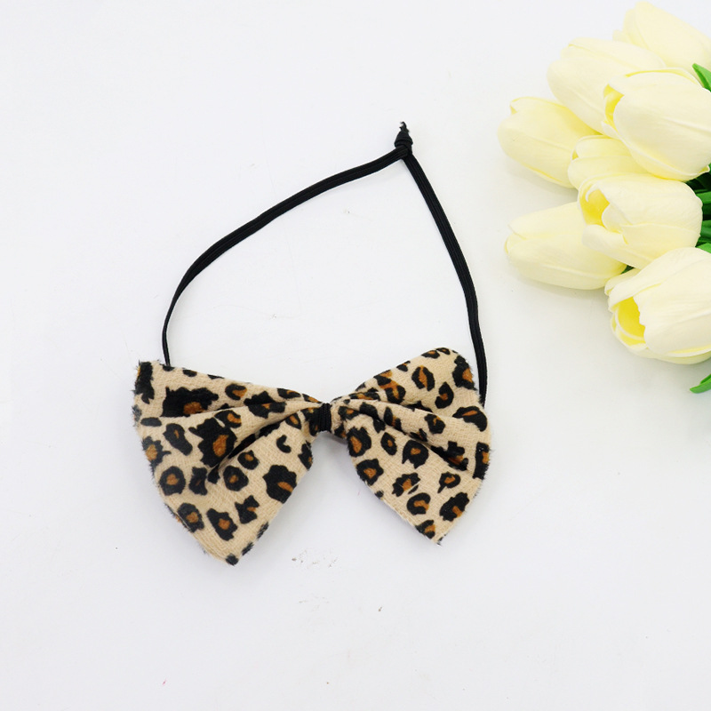 Halloween Leopard Print Half Face Mask Headband Set