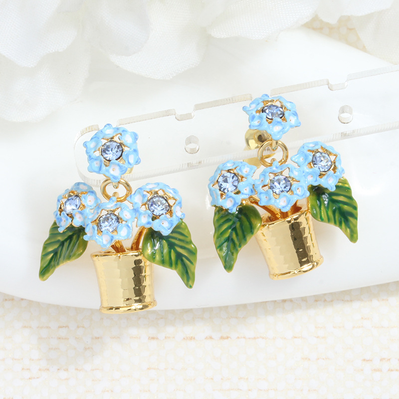 Plant Flower Sky Blue Hydrangea Groups Of Leaf Pot Ornament