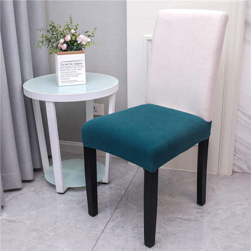 Thickened Plaid Dining Chair Seat Cover
