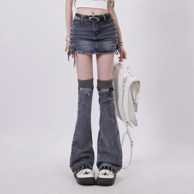 American Retro Denim Skirt For Women Blue - Shop at LoveMi