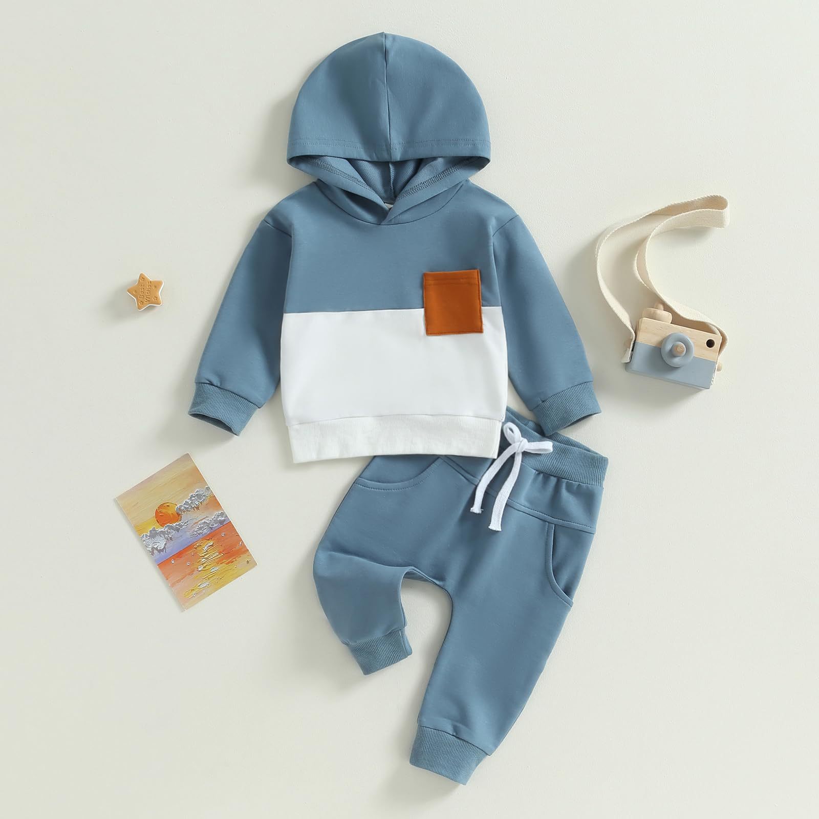 SpringSummer New Arrival Color-Block Boys Set — foto 5