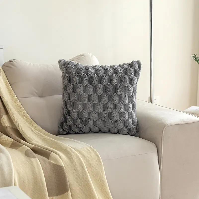 Plush Pillowcase Solid Color Back Of Turtle Velvet Sofa Pillow Cases