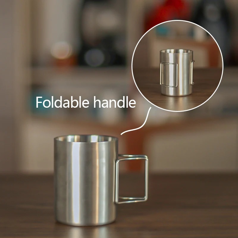 Coffee Binaural 304 Stainless Steel Telescopic Filter Cup