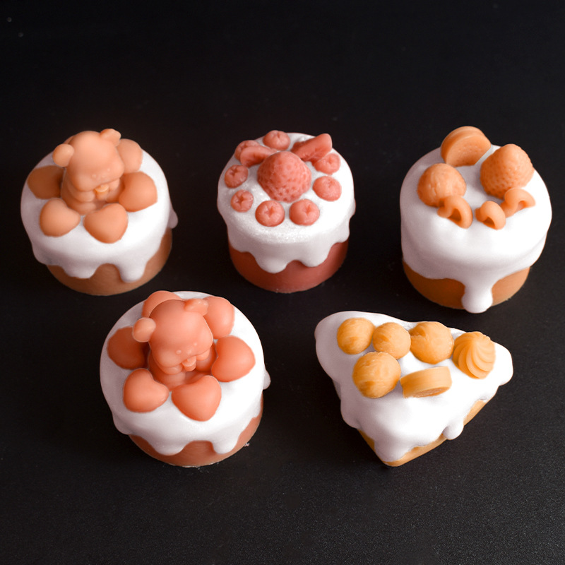 Simple Household Use Cream Cake Candle Mould Silicone
