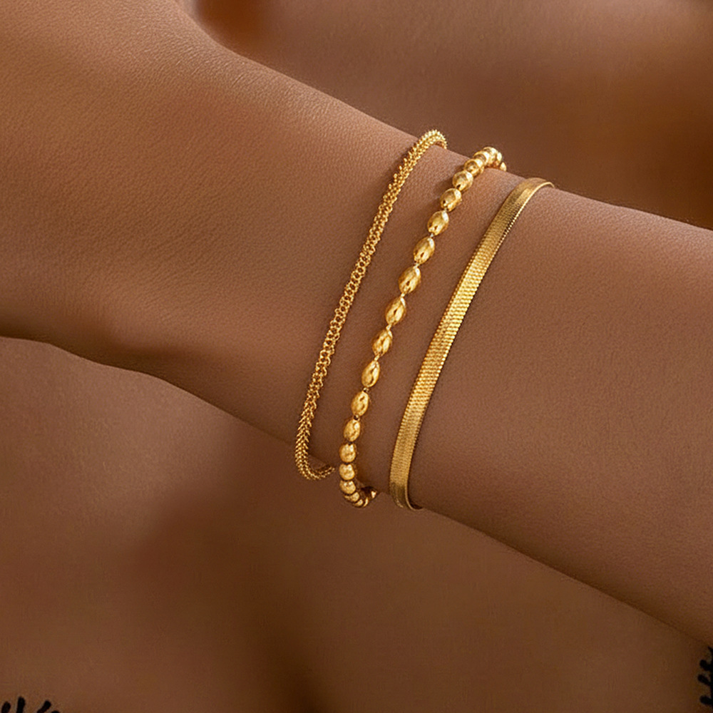 Stainless Steel Stackable Paperclip Bracelet For Women