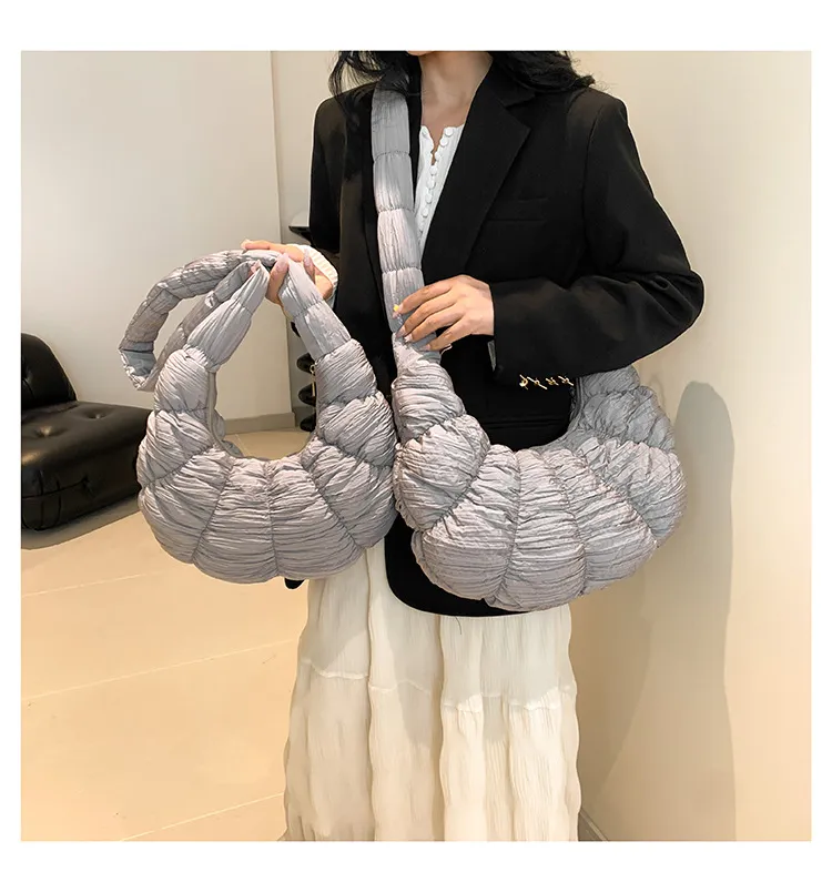 New Casual Simple Large Capacity Shoulder Bag - Gray
