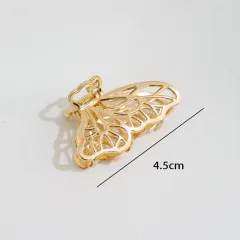 Shark Clip Small Size Back Head Metal Barrettes - 44 Butterfly - View 1
