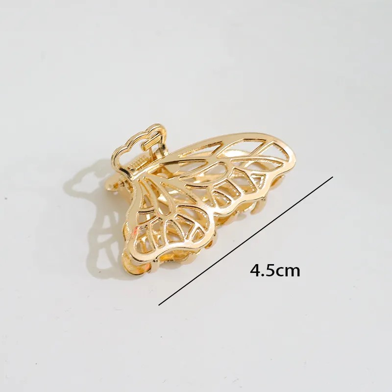 Shark Clip Small Size Back Head Metal Barrettes - 44 Butterfly