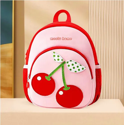 Supply Kindergarten Backpack Middle And Large Class Children's Backpack - Cherry Xl
