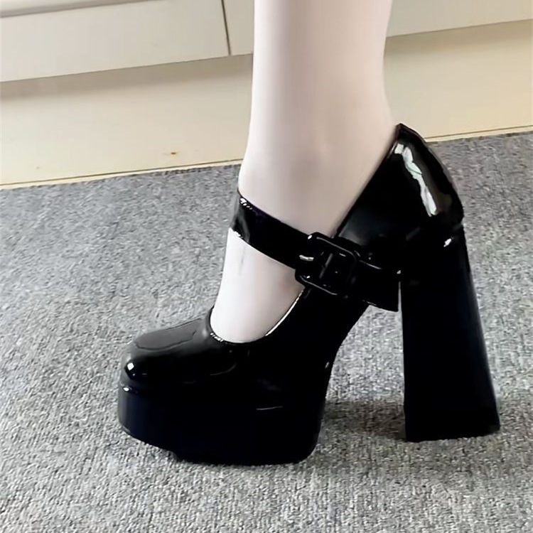 Chunky-heeled Waterproof Platform High Heels For Women