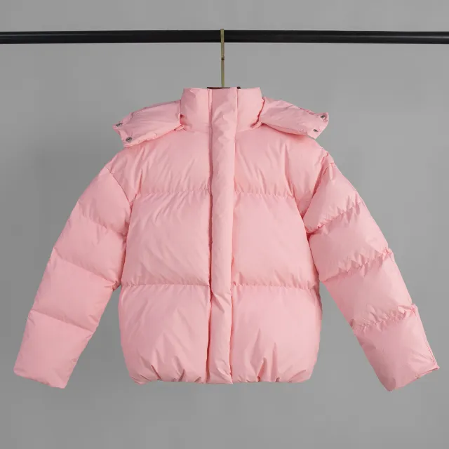 Thick Puffer Jacket, Warm Cotton Coat Pink - Shop at LoveMi