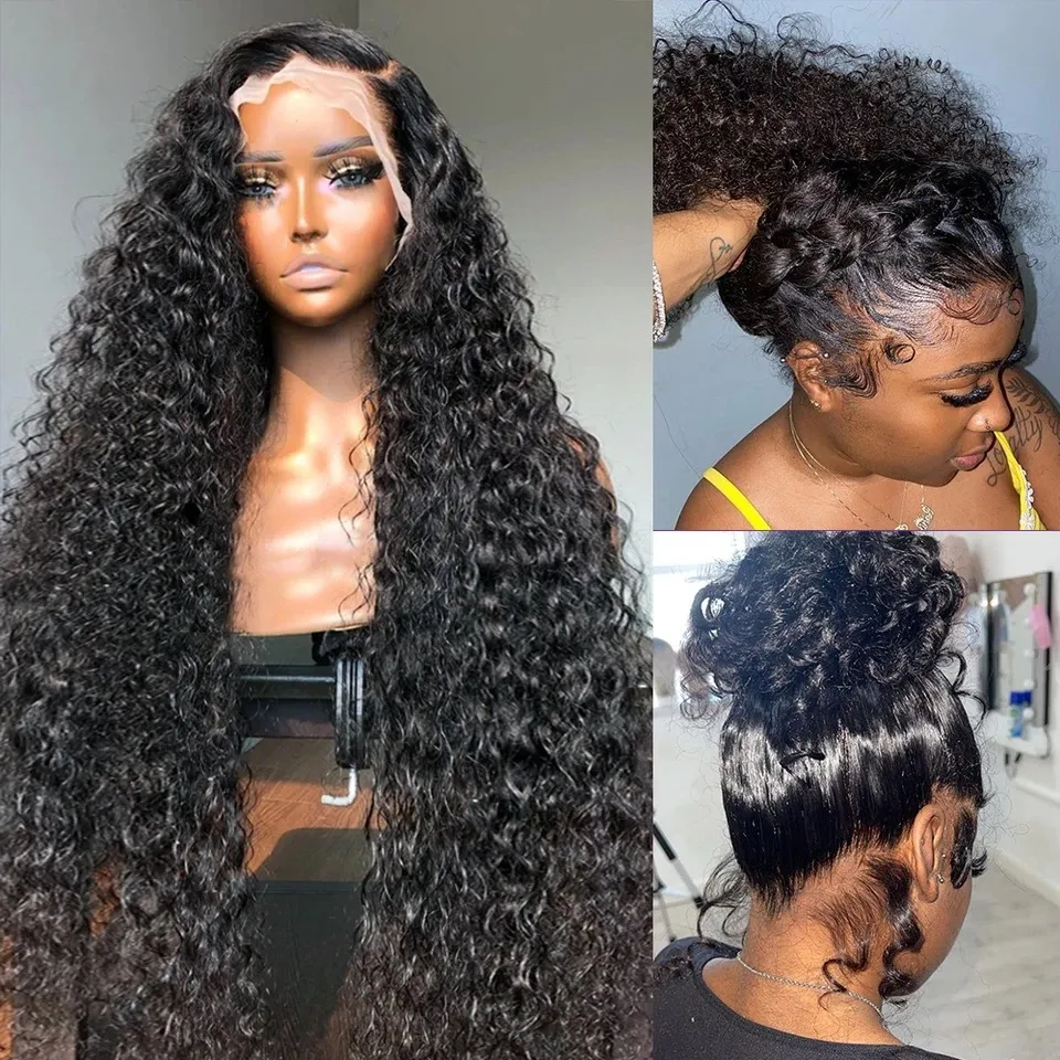 Front Lace Small Roll Set Lace Wig High-temperature Fiber Mixed - Brown