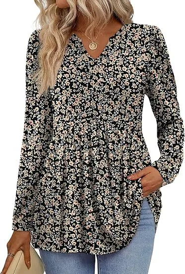 Womens Long sleeve Autumn Blouse, Doll style Black - Shop at LoveMi