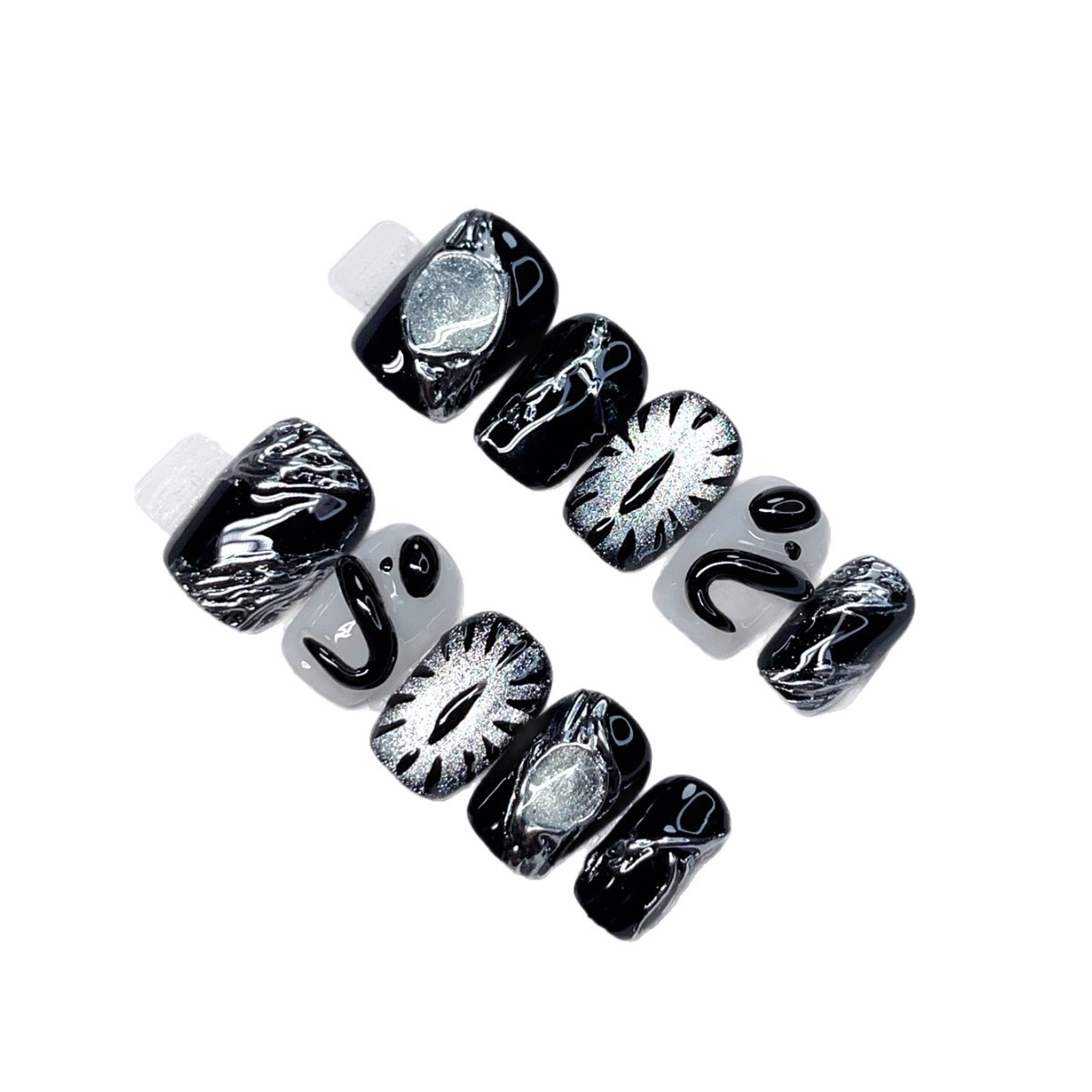 Handmade Minimalist Cat-eye Nail Art