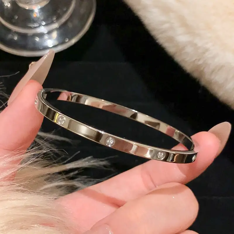 Titanium Steel No Fading Starry Silver Bracelet