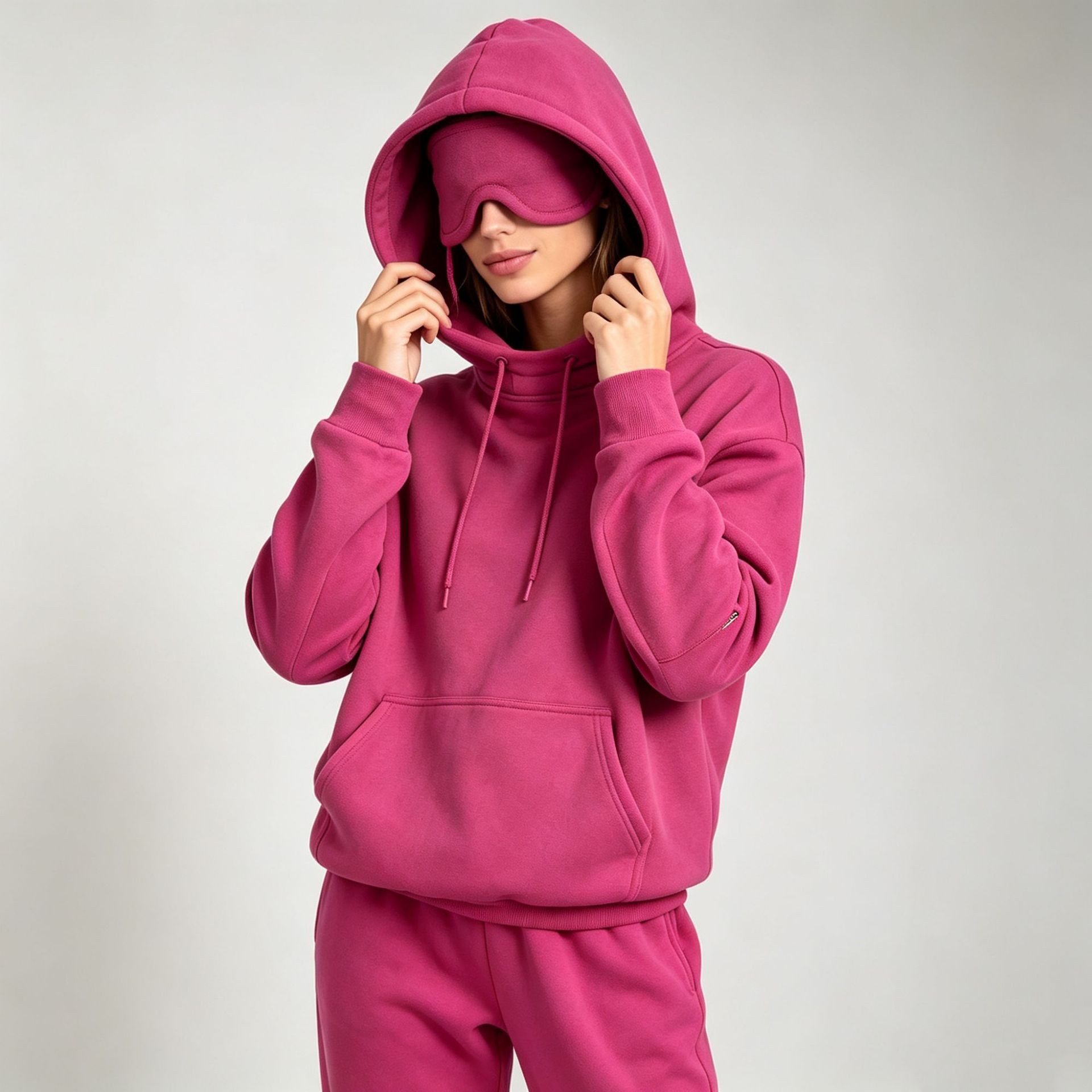 Available color option for women's fleece hoodie