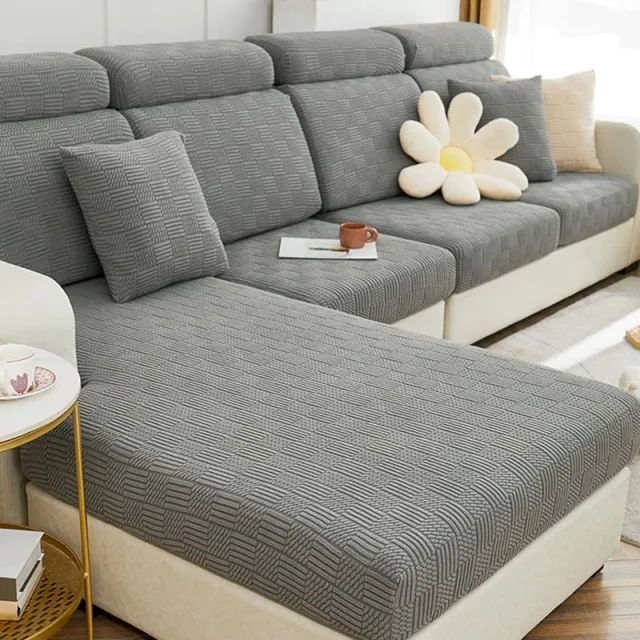 Four Seasons Universal Stretch Anti scratching Sofa Stool Simple Modern Sofa Cover Light Grey - Shop at LoveMi