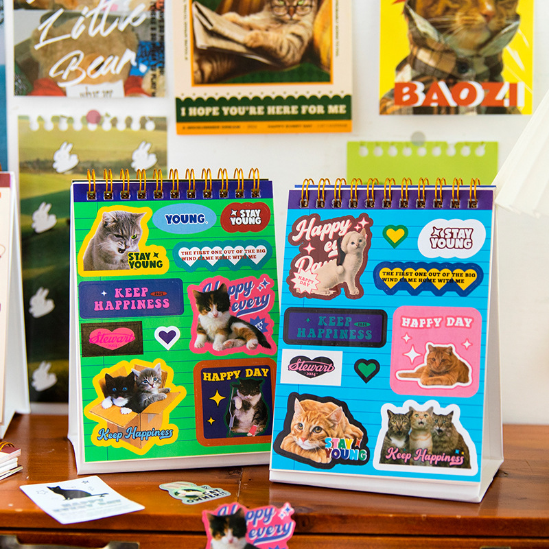 Cat Radio Cute Cartoon Artistic Style Plan Table Calendar - Image 8