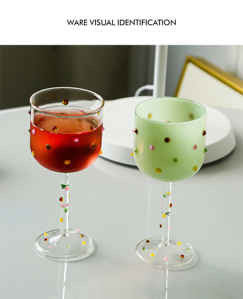 Title 7, Creative Colored Candy Bean High Beauty Wine Glass