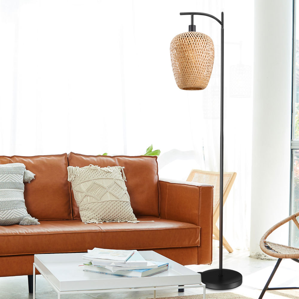Woven Floor Lamp Boho Style