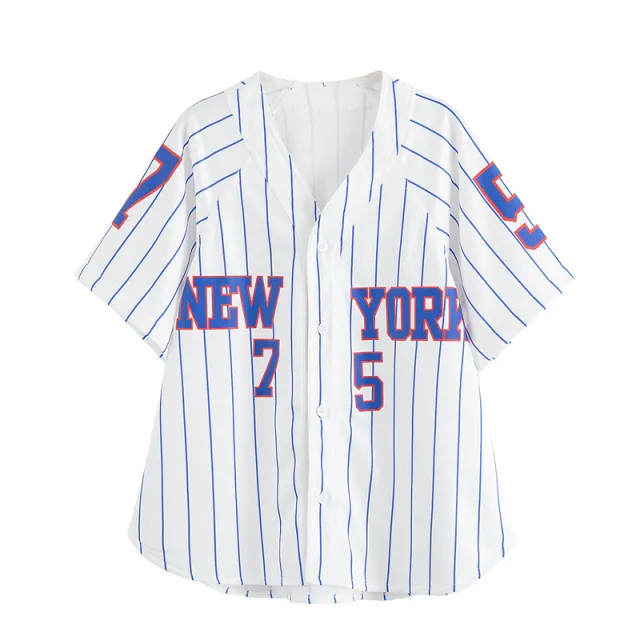 European And American Style Printed Baseball Uniform Jacket Striped Mid waist Shorts Top - Shop at LoveMi