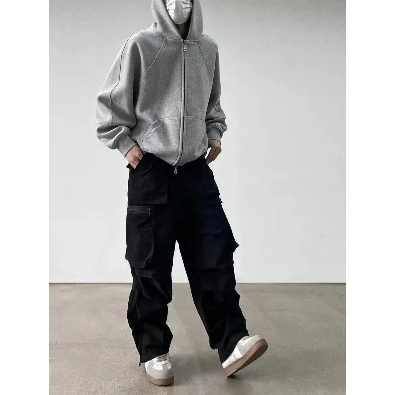 Title 14, Loose Basic Solid Color Hoodie Coat