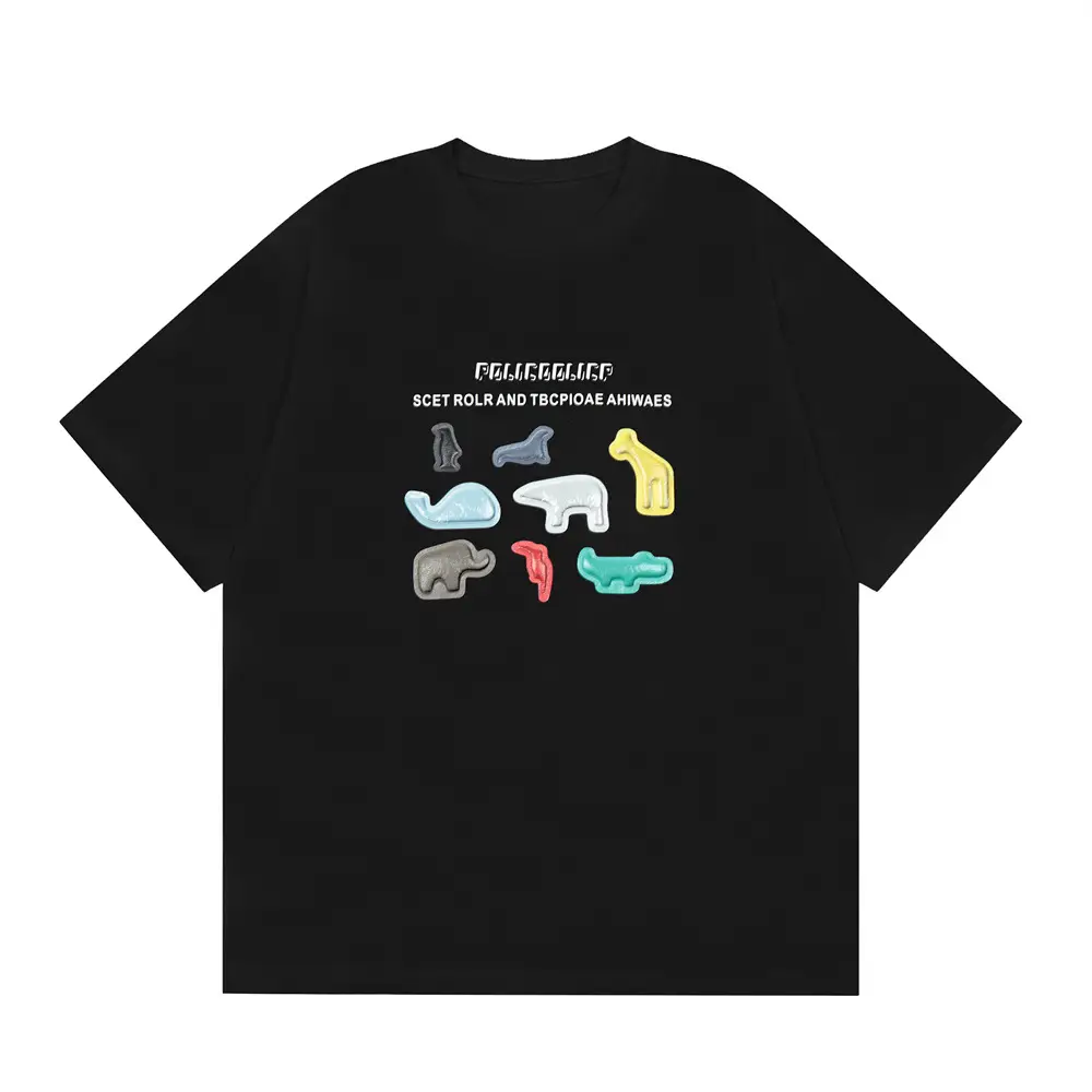 Pattern Short Sleeve Casual Loose