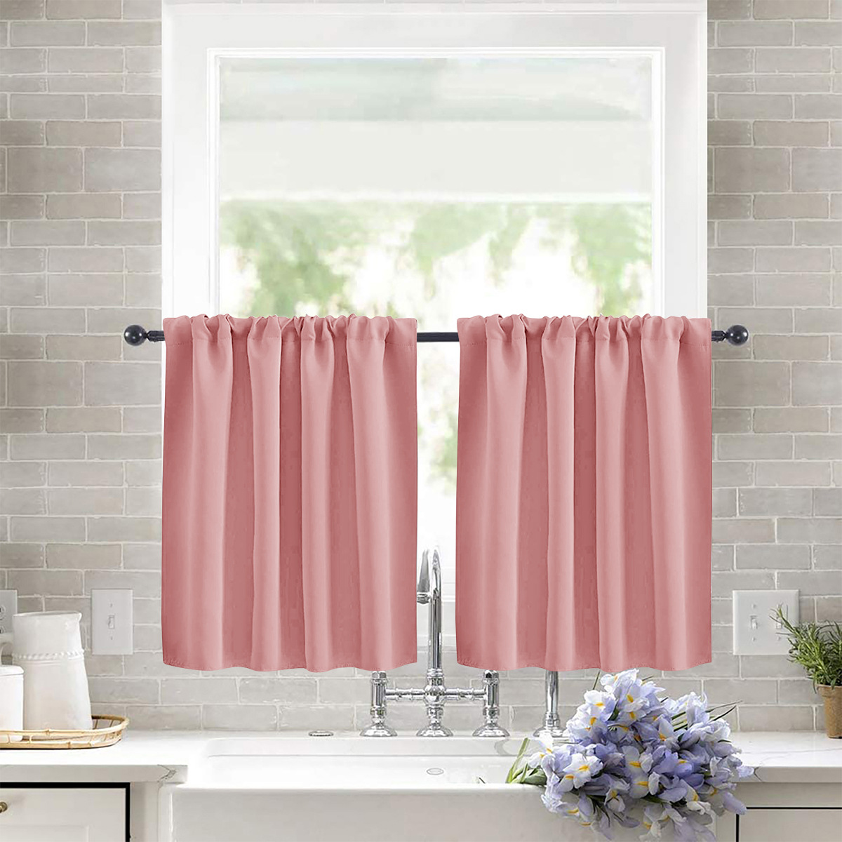 Shade Solid-color  High-precision Short Curtain