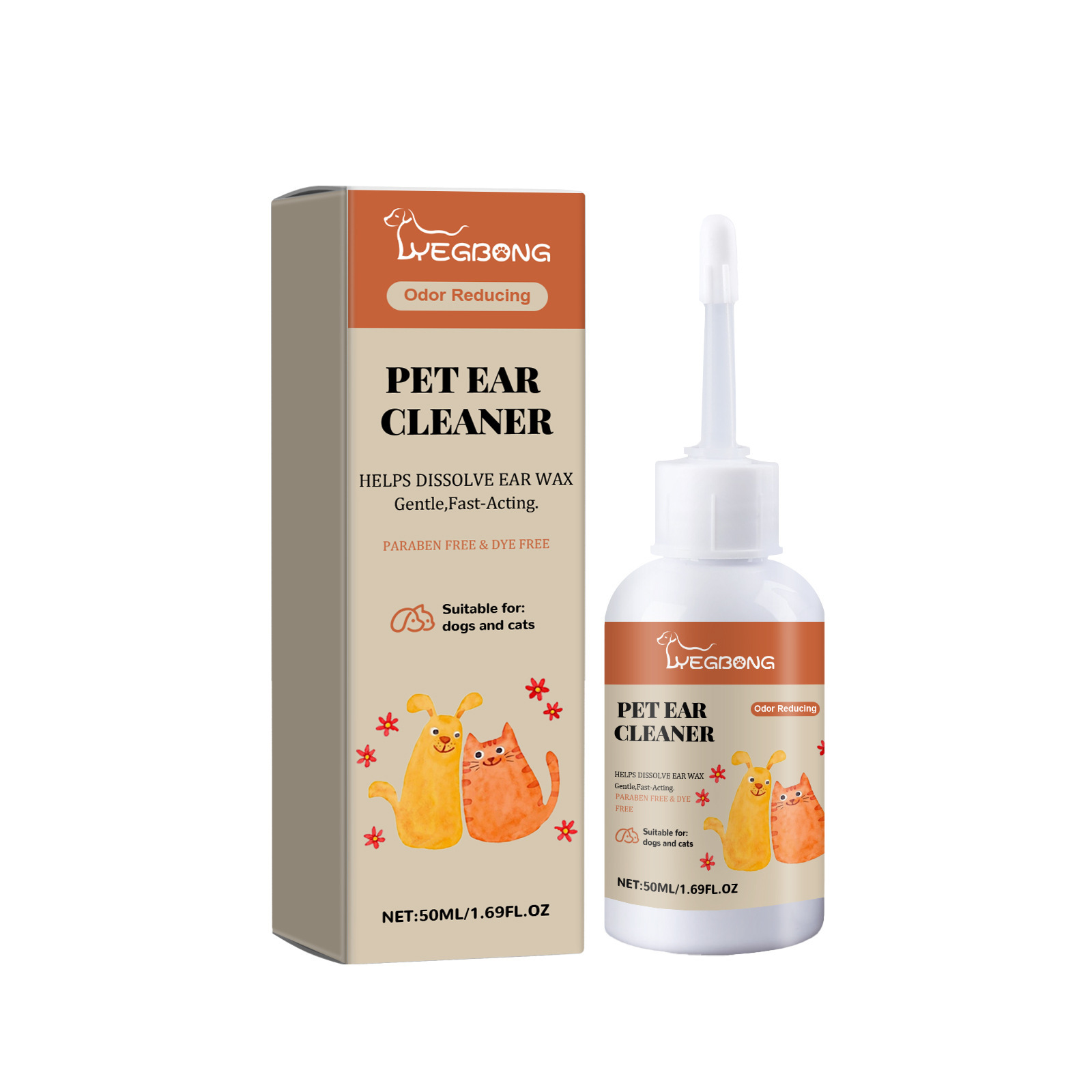 Ear Discomfort Relief Ear Mite And Earwax Cleaner With Deodorizing Drops