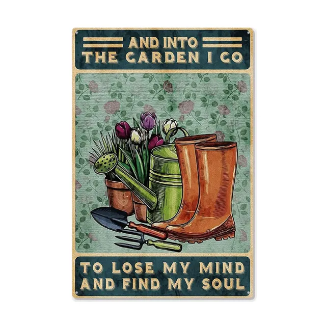 Retro Flower Outdoor Garden Balcony Wall Decoration Small Hanging Painting Tpdz55 - Shop at LoveMi