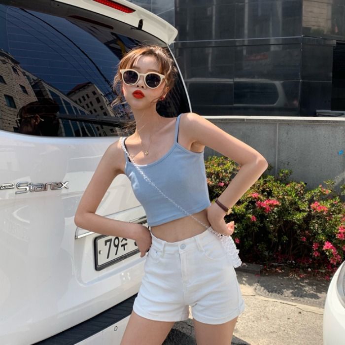 Slim-fit Camisole Vest Women's Outer Wear Short Top