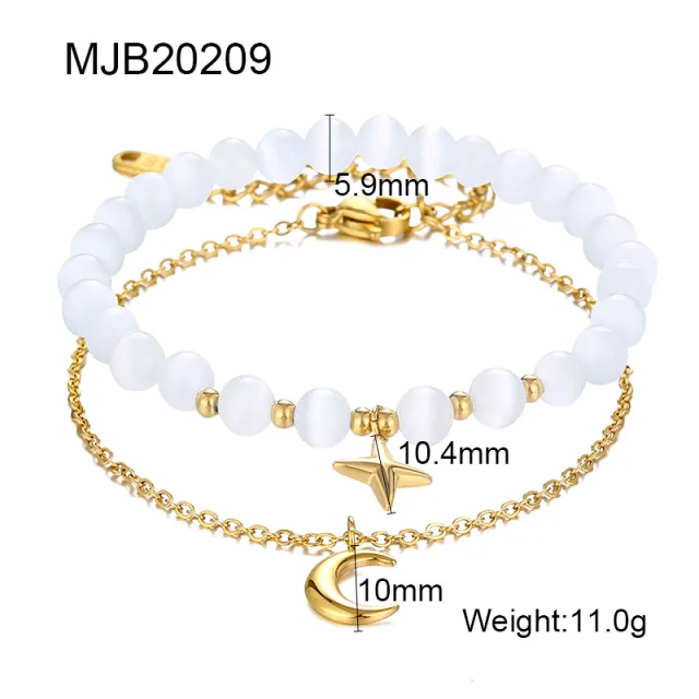 Opal Elastic Special Interest Light Luxury Design Stainless Steel Bracelet One - Shop at LoveMi