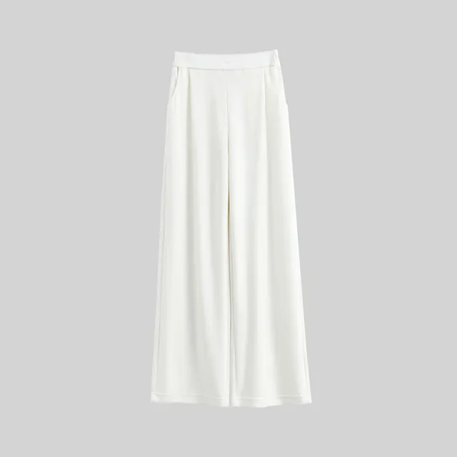 Casual Style High Waist Wide Leg Straight New Casual Pants For Women Yunxi White - Shop at LoveMi