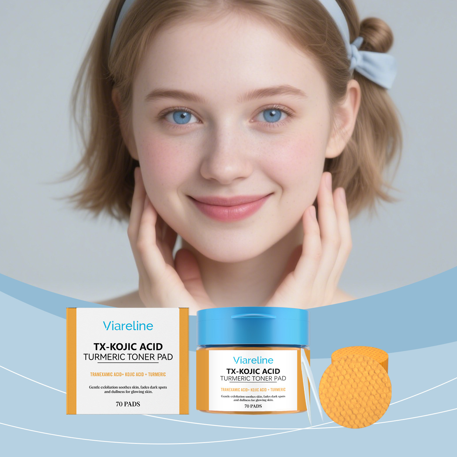 Turmeric Brightening Cotton Pads Hydrate And Nourish Skin Easy To Use Suitable For All Skin Types