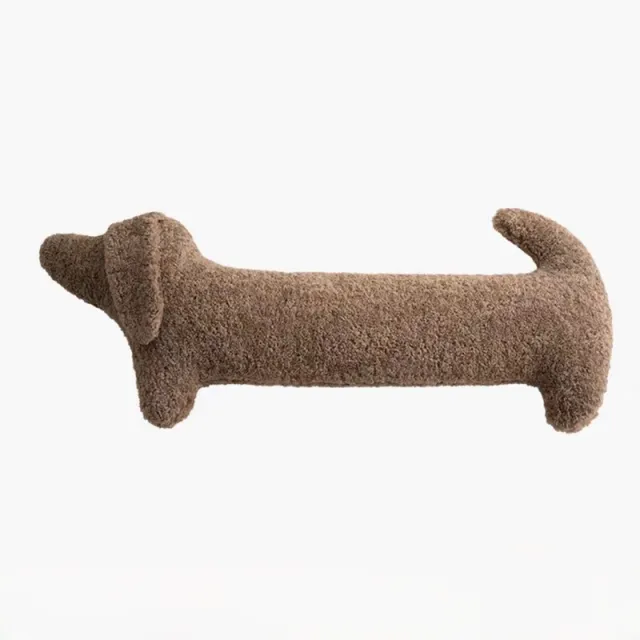 Minimalist Solid color Dachshund Throw Pillow Luxurious Faux Cashmere Soft Cushion Light Brown - Shop at LoveMi