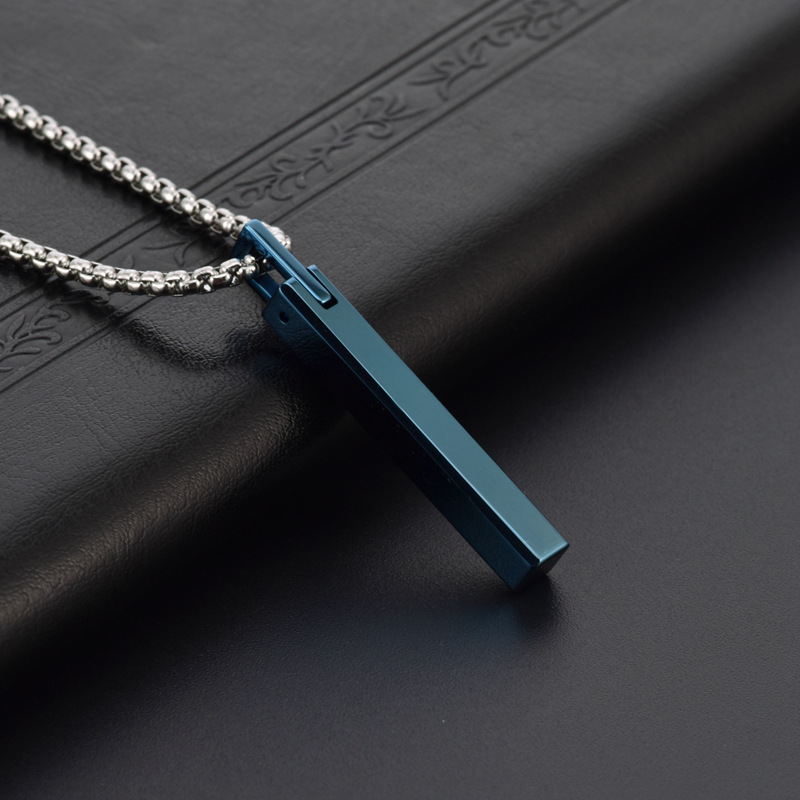 Simple Men's Fashion Tungsten Steel Pendant Necklace