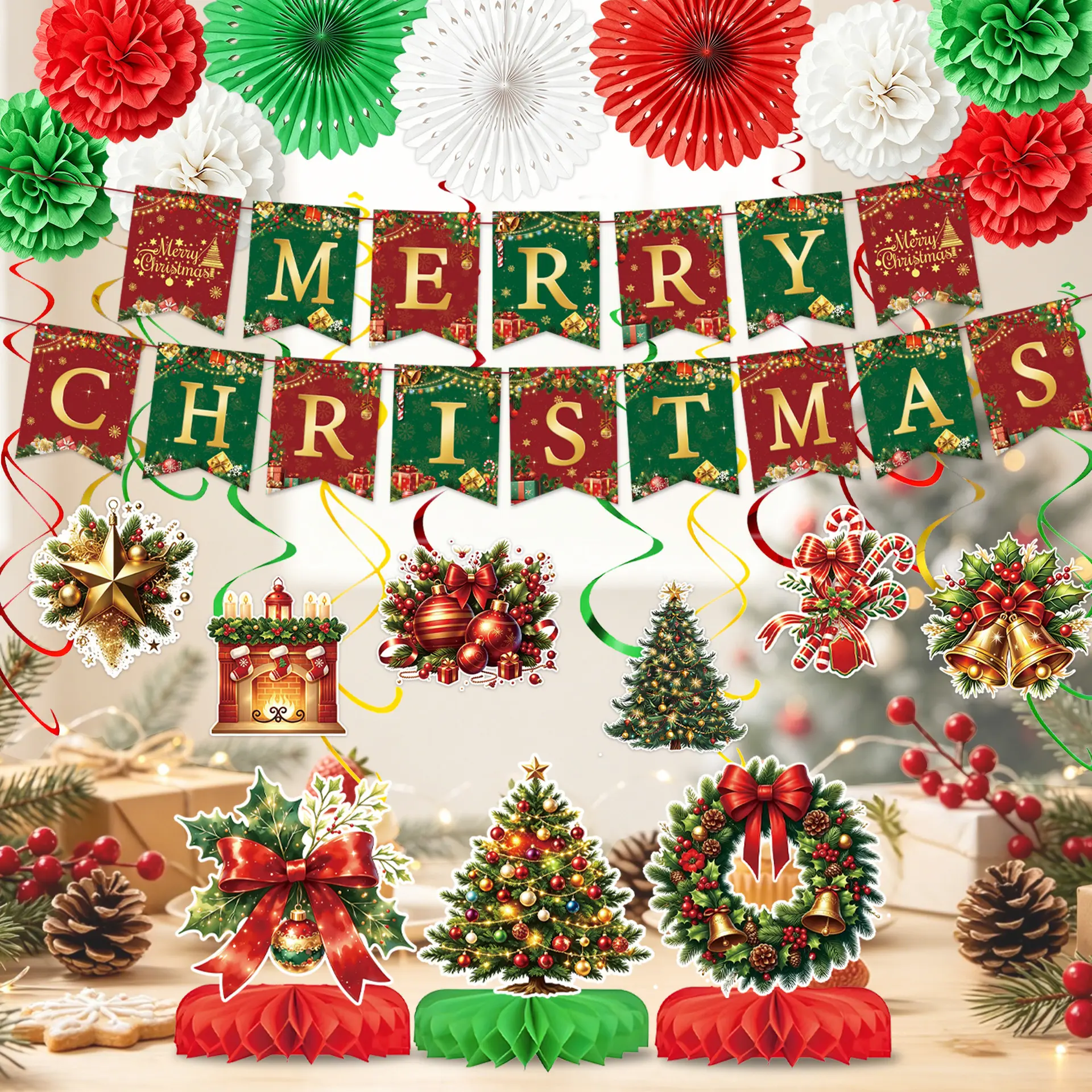 Christmas Party Festive Decor Set