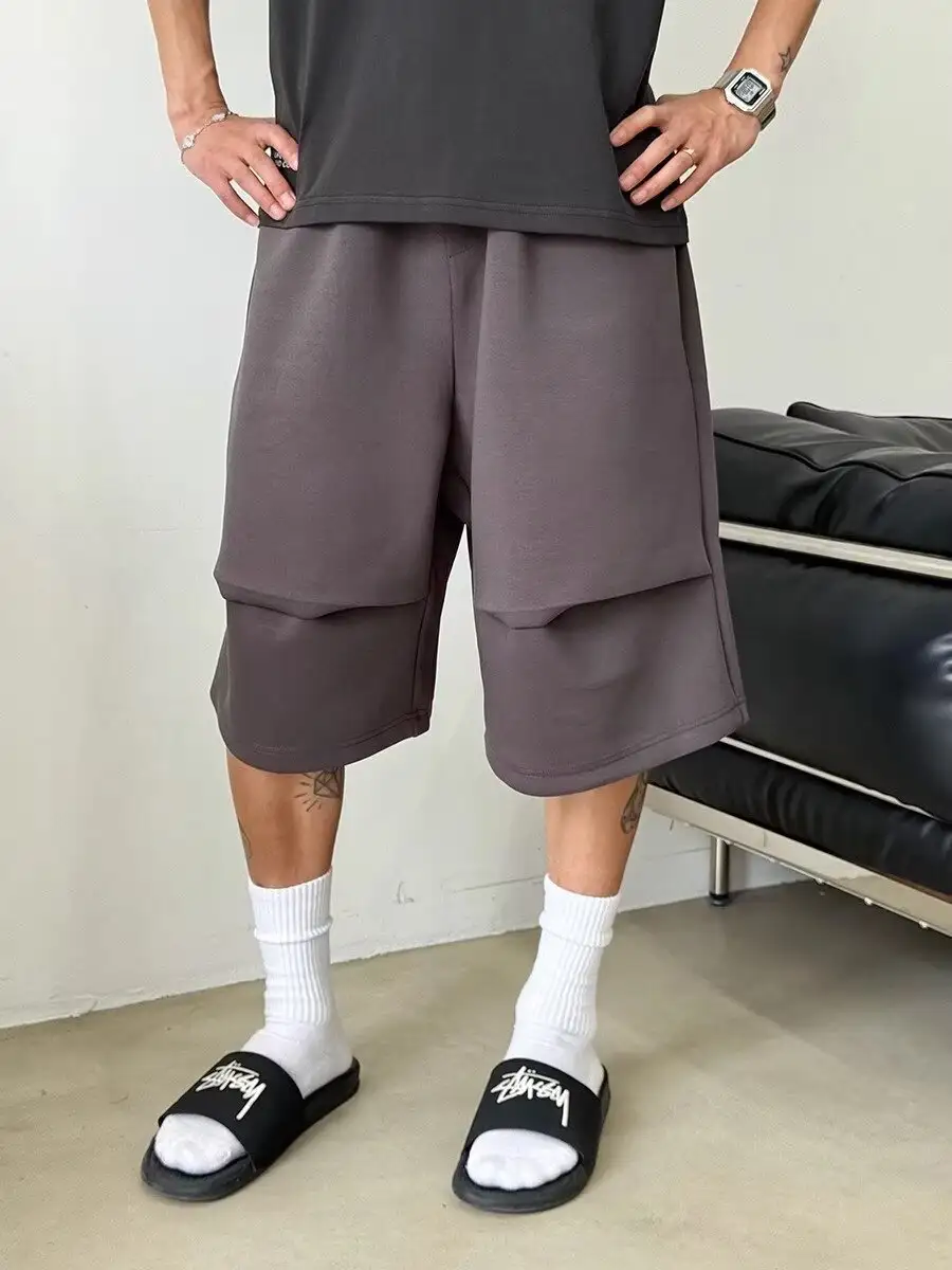 Men's Loose Wide-leg Casual Cut-off Shorts