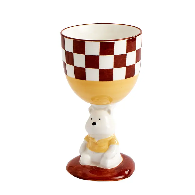 Home Cartoon Style Bear Hand-painted Cute Creative Ceramic Cup