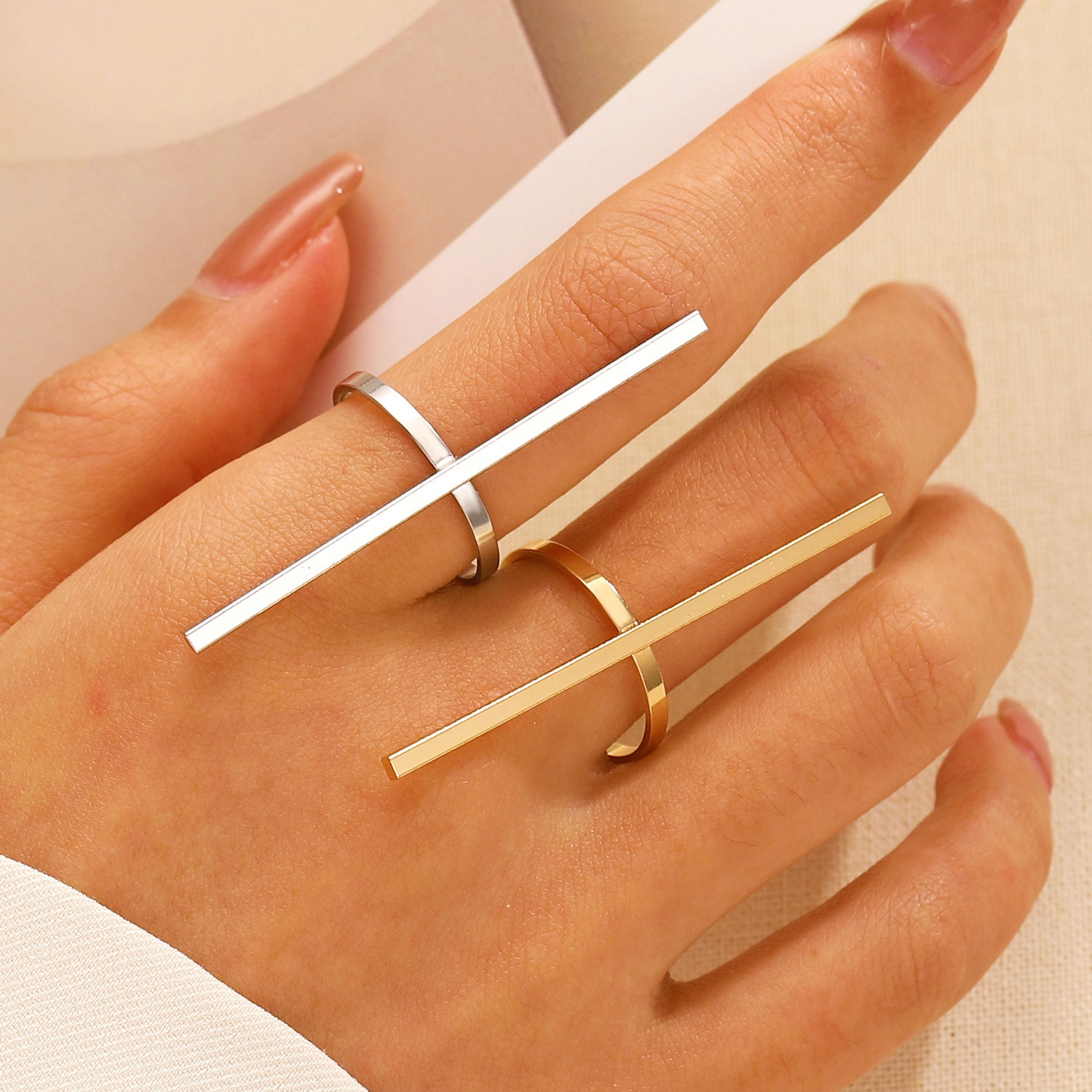 Creative Simple Double-word Geometric Ring