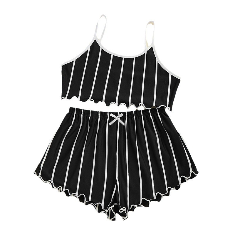 Sexy Suspender Shorts Pajamas Women's Suit