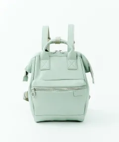 Leather Backpack Women's Vintage Bag Coin Purse - Green - View 1
