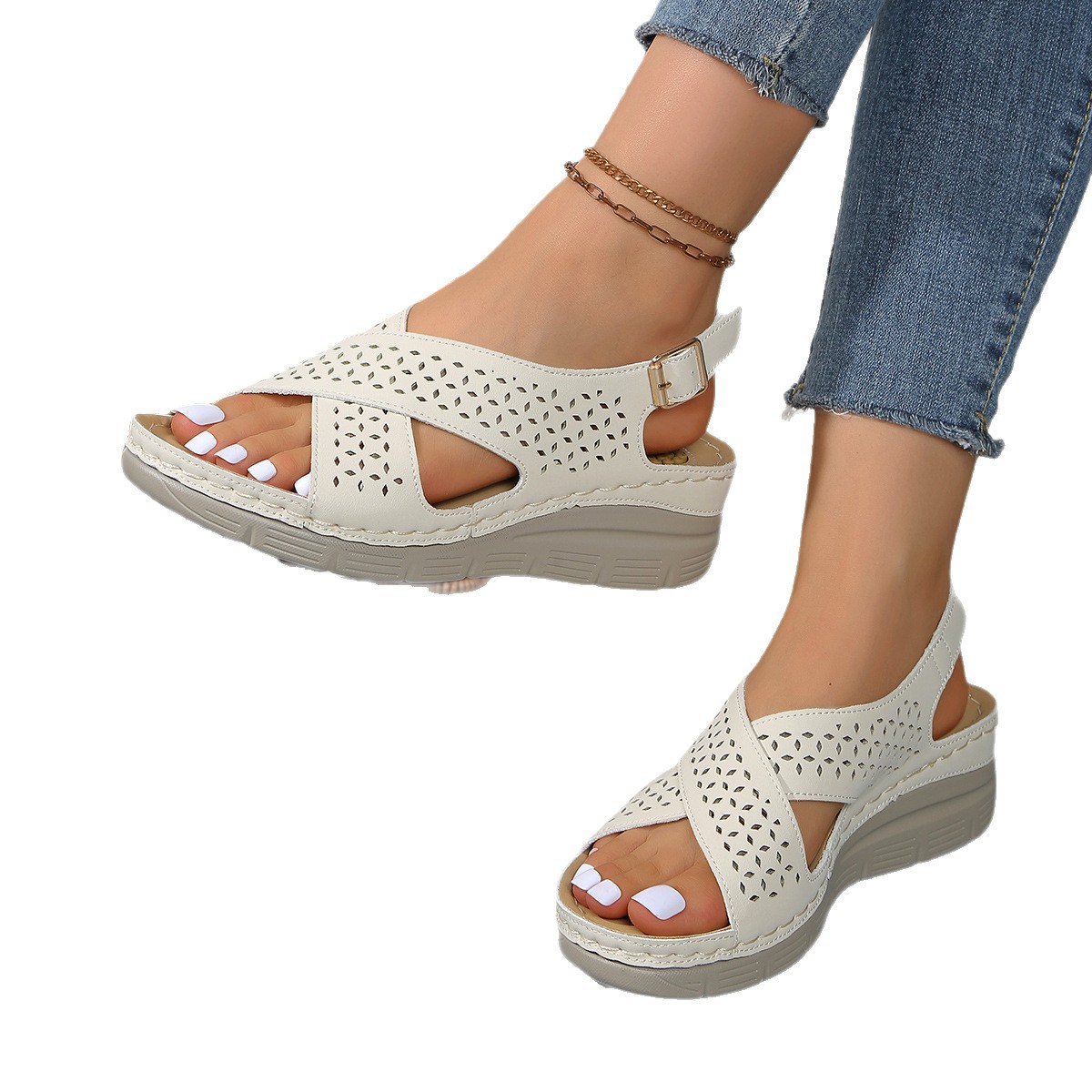 Wedge Heel Sandals, picture 2 of 5